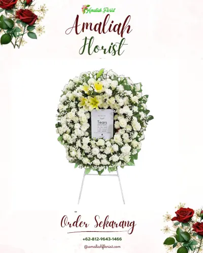 Krans Bunga Duka Cita di Rumah Duka Karawaci